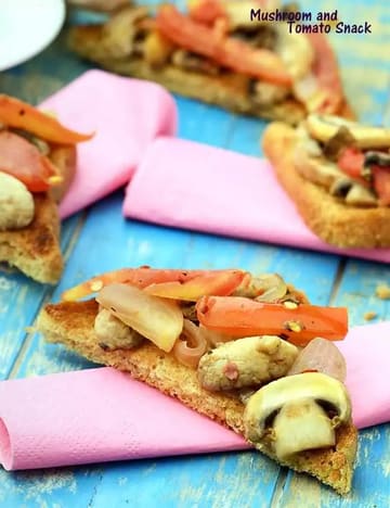 Mushroom and Tomato Snack
