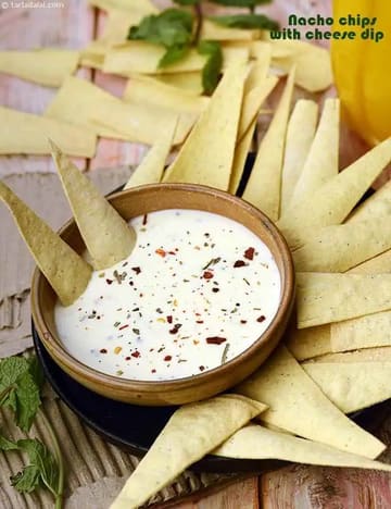 Nacho Chips With Cheese Dip ( Tiffin Treats) Recipe
