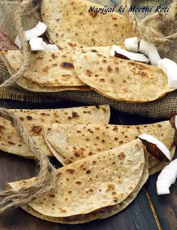 Nariyal Ki Meethi Roti Recipe (Sweet Coconut Roti)