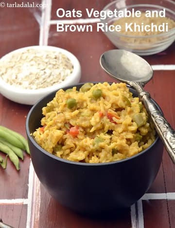 Oats Vegetable And Brown Rice Khichdi Recipe
