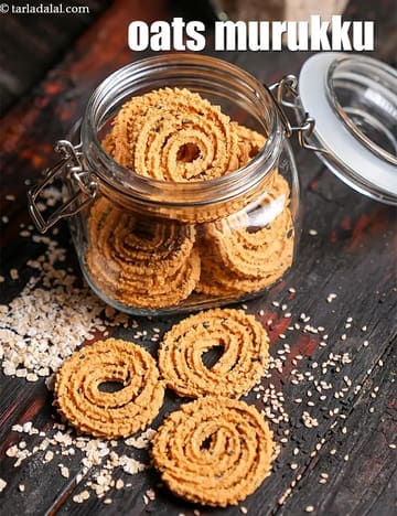 Oats Murukku Recipe (Baked Oats Murukku)