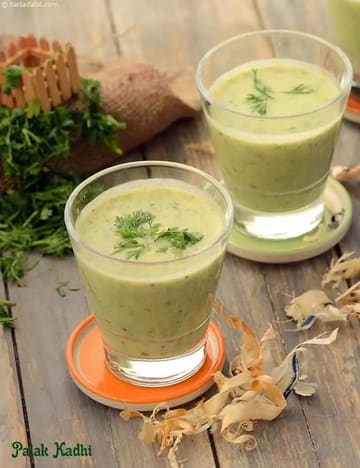 Palak Kadhi Recipe (Tarla Dalal)