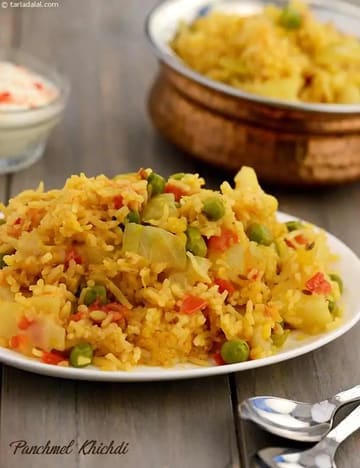 Panchmel Khichdi ( Microwave ) Recipe