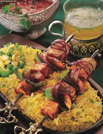 Paneer Tikka Sizzler Recipe (Sizzler Recipes)
