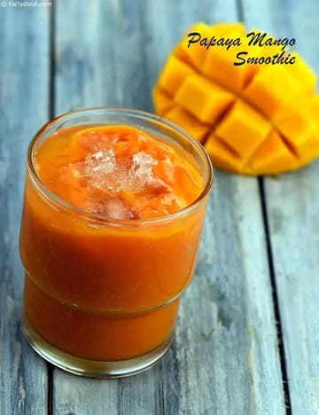 Papaya Mango Smoothie Recipe (Indian Mango Papaya Smoothie)