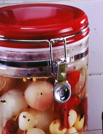 Pickled Baby Onions And Garlic Recipe (Achaar Recipes)