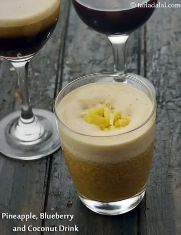 Pineapple Recipe (Blueberry And Coconut Drink)