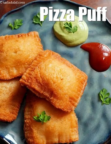 Pizza Puff Recipe (Pizza Stuffing In A Bread)