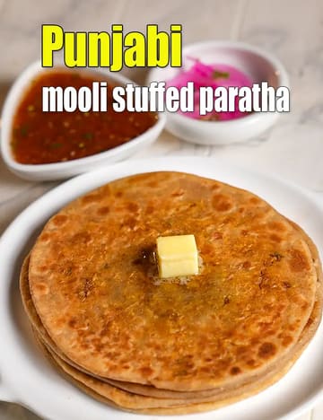Punjabi Mooli Stuffed Paratha Recipe