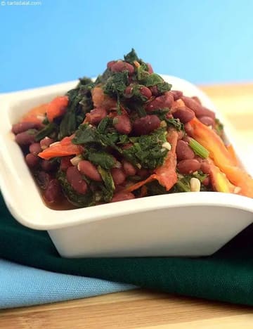 Rajma And Palak Stir-Fry Recipe