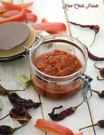 Red Chilli Paste Recipe (Jain Recipes)