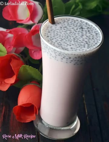 Rose Milk Recipe, Rose Milk Recipe with Sabza Seeds