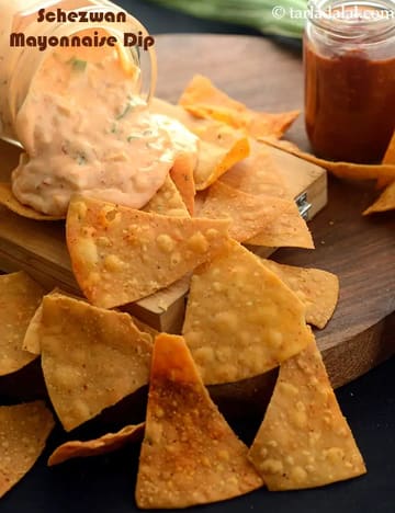 Schezwan Mayonnaise Dip Recipe