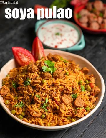Soya Pulao Recipe (Soya Vegetable Rice)