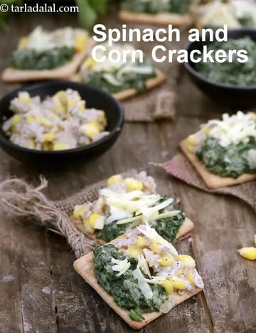 Spinach And Corn Crackers Recipe