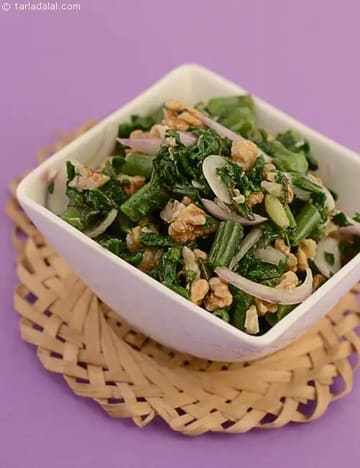 Spinach And Nut Salad Recipe (Lebanese Recipes)