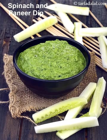 Spinach And Paneer Dip Recipe (Indian Spinach Dip)