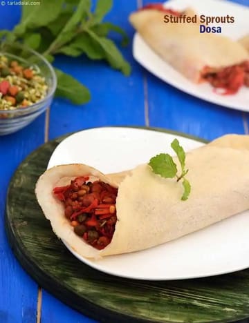 Stuffed Sprouts Dosa