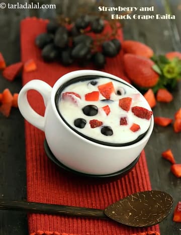 Strawberry and Black Grape Raita