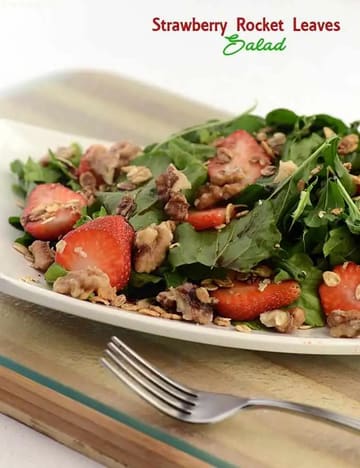 Strawberry Rocket Leaves Salad