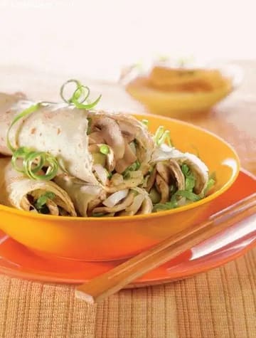 Stuffed Mushroom Pancake (100 Calorie Snacks) Recipe