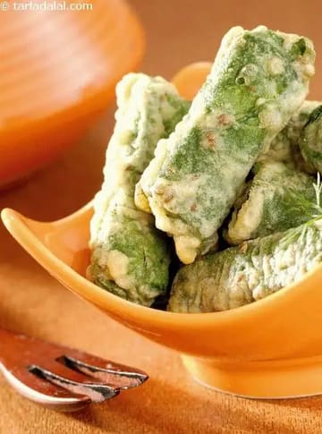 Stuffed Spinach Pakoda Recipe