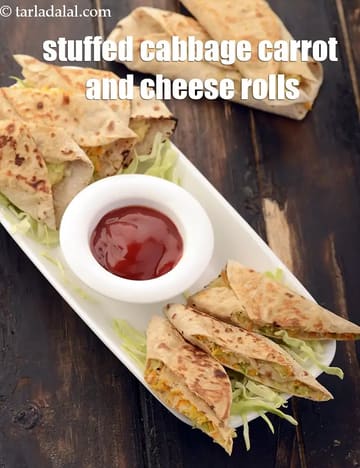 Stuffed Cabbage Recipe (Carrot And Cheese Rolls)