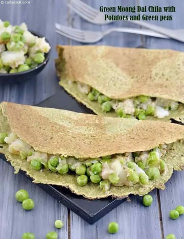 Stuffed Moong Dal Chilas ( Know Your Dals And Pulses ) Recipe