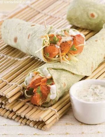 Tandoori Aloo Wrap ( Wraps And Rolls) Recipe