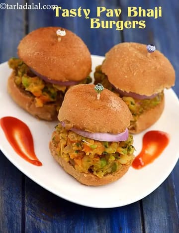 Tasty Pav Bhaji Burgers Recipe