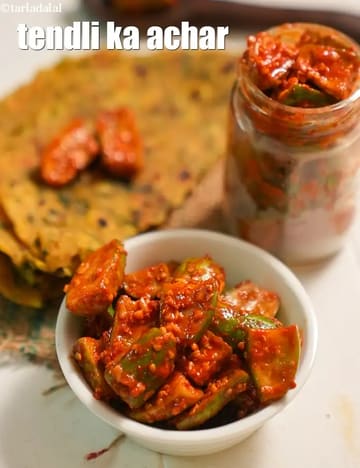 Tendli Ka Achar Recipe (Tendli Pickle)