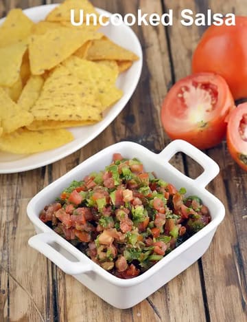 Uncooked Salsa Recipe (Jain Salsa)