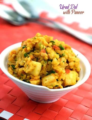 Urad Dal With Paneer Recipe (Indian Tava Recipes)
