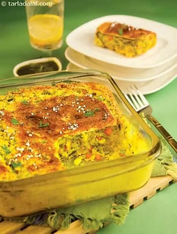 Vegetable Corn Bake Recipe (Indian Low Fat Recipes)