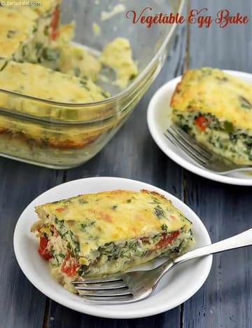 Vegetable Egg Bake Recipe (One Meal Dish)