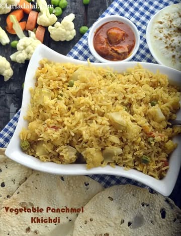 Vegetable Panchmel Khichdi Recipe