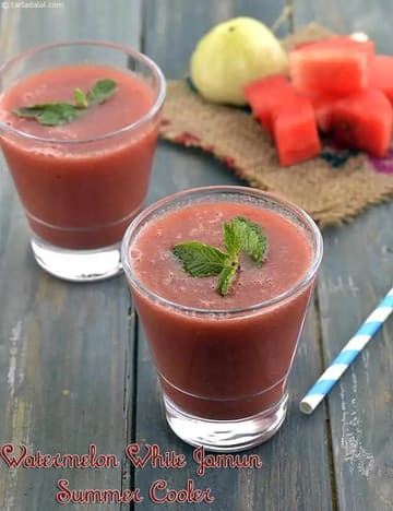 Watermelon White Jamun Summer Cooler Recipe