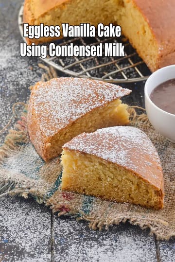 Eggless Vanilla Sponge Cake Recipe