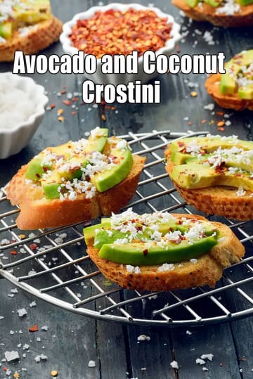 Avocado And Coconut Crostini Recipe
