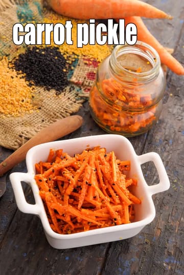 Carrot Pickle Recipe (Instant Gajar Ka Achar)