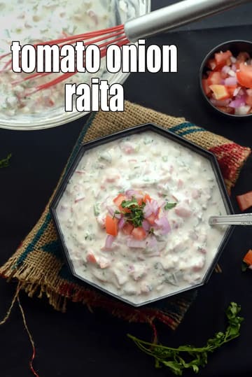 Tomato Onion Raita Recipe (Onion Tomato Raita)