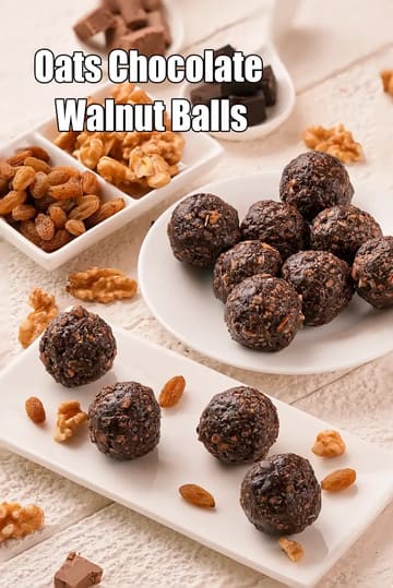 Oats Chocolate Walnut Balls Recipe