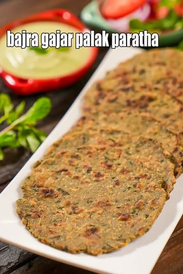 Bajra Gajar Palak Paratha Recipe