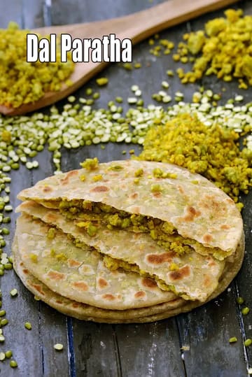 Dal Paratha Recipe (Green Moong Dal Paratha)