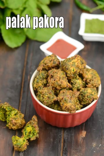 Palak Pakora Recipe (Palak Pakoda)