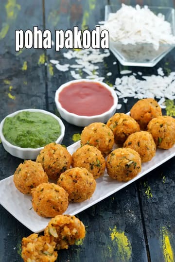 Poha Pakoda Recipe (Poha Pakora)