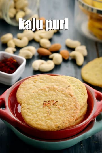 Kaju Puri Recipe (Kaju Badam Puri)