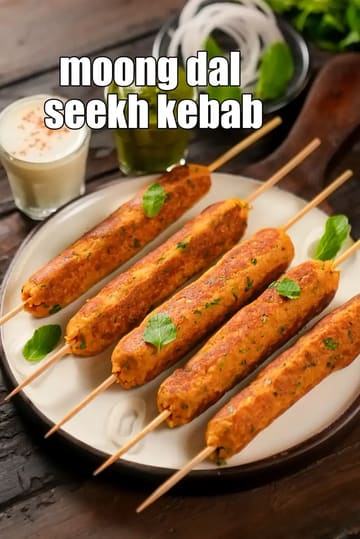 Moong Dal Seekh Kebab Recipe