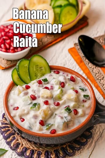 Banana Cucumber Raita Recipe