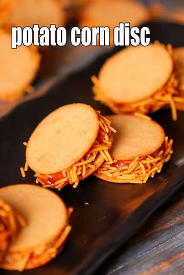 Potato Corn Disc Recipe (Paneer Potato Crackers)